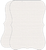 Linen Natural White Folded Bracket Card 4 1/4 x 5 1/2