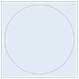 Blue Feather Imprintable Circle Card 4 3/4 Inch - 25/Pk