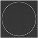 Eames Graphite (Textured) Imprintable Circle Card 4 3/4 Inch - 25/Pk