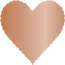 Copper Scallop Heart Card 4 Inch - 25/Pk