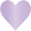 Violet Scallop Heart Card 4 Inch - 25/Pk