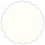 Textured Bianco Scallop Circle Card 2 Inch