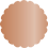 Copper Scallop Circle Card 2 Inch - 25/Pk