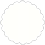 White Pearl Scallop Circle Card 2 Inch - 25/Pk