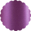 Purple Silk Scallop Circle Card 2 Inch