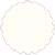 Natural White Pearl Scallop Circle Card 2 1/2 Inch - 25/Pk