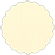 Eames Natural White (Textured) Scallop Circle Card 3 Inch - 25/Pk