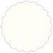Textured Bianco Scallop Circle Card 3 Inch