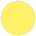 Factory Yellow Scallop Circle Card 3 Inch