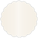 Pearlized Latte Scallop Circle Card 3 Inch