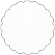 Snow Scallop Circle Card 3 Inch - 25/Pk