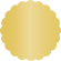 Gold Scallop Circle Card 3 Inch - 25/Pk