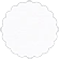 Linen Solar White Scallop Circle Card 3 Inch - 25/Pk