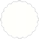 White Pearl Scallop Circle Card 3 Inch - 25/Pk