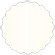 Natural White Pearl Scallop Circle Card 3 Inch - 25/Pk