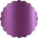 Purple Silk Scallop Circle Card 3 Inch - 25/Pk