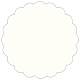 Textured Bianco Scallop Circle Card 3 1/2 Inch