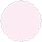 Pink Feather Scallop Circle Card 3 1/2 Inch - 25/Pk