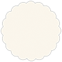 Textured Cream Scallop Circle Card 4 1/2 Inch
