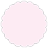 Pink Feather Scallop Circle Card 4 1/2 Inch - 25/Pk