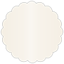 Pearlized Latte Scallop Circle Card 4 1/2 Inch