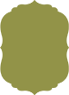 Olive Crenelle Flat Card 4 1/2 x 6 1/4