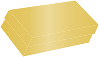 Gold Gift Box 7 1/2 x 3 5/8 x 2 1/8