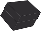 Matte Black Gift Box 7 3/4 x 7 3/4 x 6 1/2