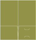 Olive Pocket Folder 4 x 9 - 10/Pk