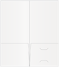 Pearlized White Pocket Folder 4 x 9 - 10/Pk