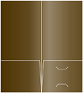 Bronze Pocket Folder 4 x 9 - 10/Pk