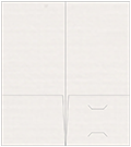 Linen Natural White Pocket Folder 4 x 9 - 10/Pk
