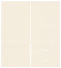 Linen Baronial Ivory Pocket Folder 4 x 9 - 10/Pk