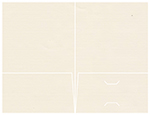 Linen Baronial Ivory Pocket Folder 5 3/4 x 8 3/4 - 10/Pk