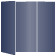 Blue Satin Gate Fold Invitation Style A (5 x 7) - 10/Pk
