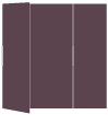 Eggplant Gate Fold Invitation Style B (5 1/4 x 7 3/4)