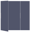 Navy Gate Fold Invitation Style B (5 1/4 x 7 3/4)
