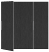 Eames Graphite (Textured) Gate Fold Invitation Style B (5 1/4 x 7 3/4)