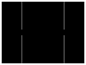 Black Gate Fold Invitation Style B (5 1/4 x 7 3/4) - 10/Pk