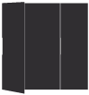 Black Gate Fold Invitation Style B (5 1/4 x 7 3/4)