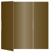 Bronze Gate Fold Invitation Style B (5 1/4 x 7 3/4)