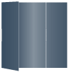Iris Blue Gate Fold Invitation Style B (5 1/4 x 7 3/4)
