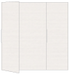 Linen Natural White Gate Fold Invitation Style B (5 1/4 x 7 3/4)