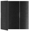 Black Silk Gate Fold Invitation Style B (5 1/4 x 7 3/4)