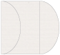 Linen Natural White Gate Fold Invitation Style C (5 1/4 x 7 1/4) - 10/Pk