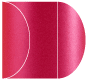 Pink Silk Gate Fold Invitation Style C (5 1/4 x 7 1/4) - 10/Pk