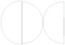 Crest Solar White Round Gate Fold Invitation Style D (5 3/4 Diameter) - 10/Pk