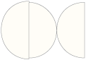 Crest Natural White Round Gate Fold Invitation Style D (5 3/4 Diameter)
