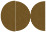 Eames Umber (Textured) Round Gate Fold Invitation Style D (5 3/4 Diameter) - 10/Pk
