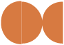 Papaya Round Gate Fold Invitation Style D (5 3/4 Diameter) - 10/Pk